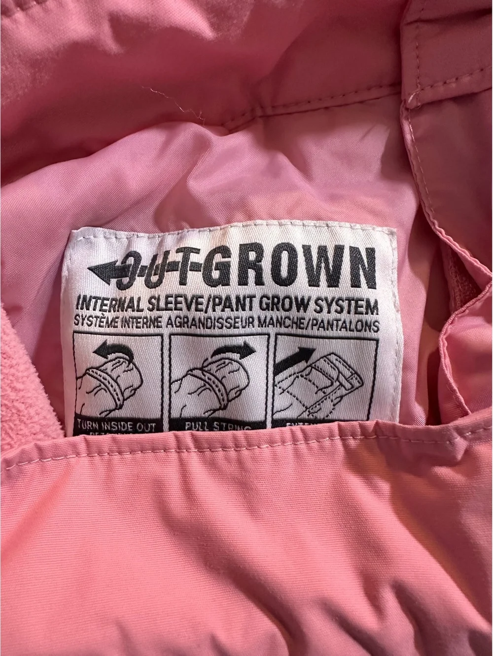 Columbia girl's pink insulated snow pants